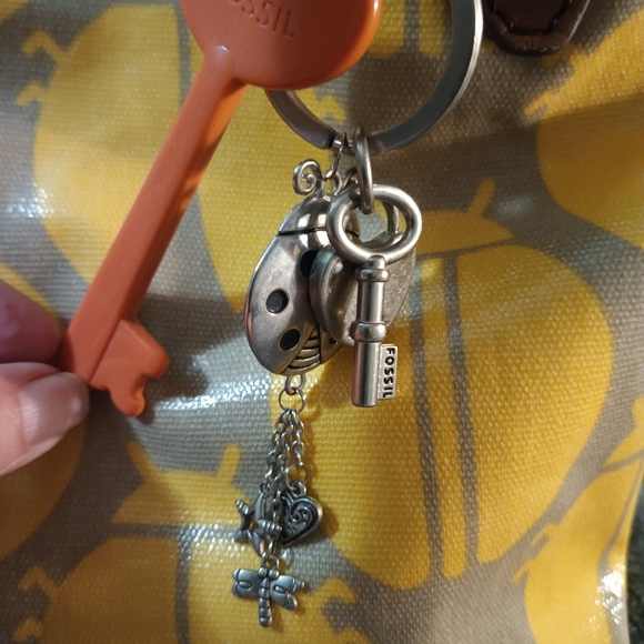 Fossil Yellow and Brown Ladybug Tote Bag - Picture 9 of 10